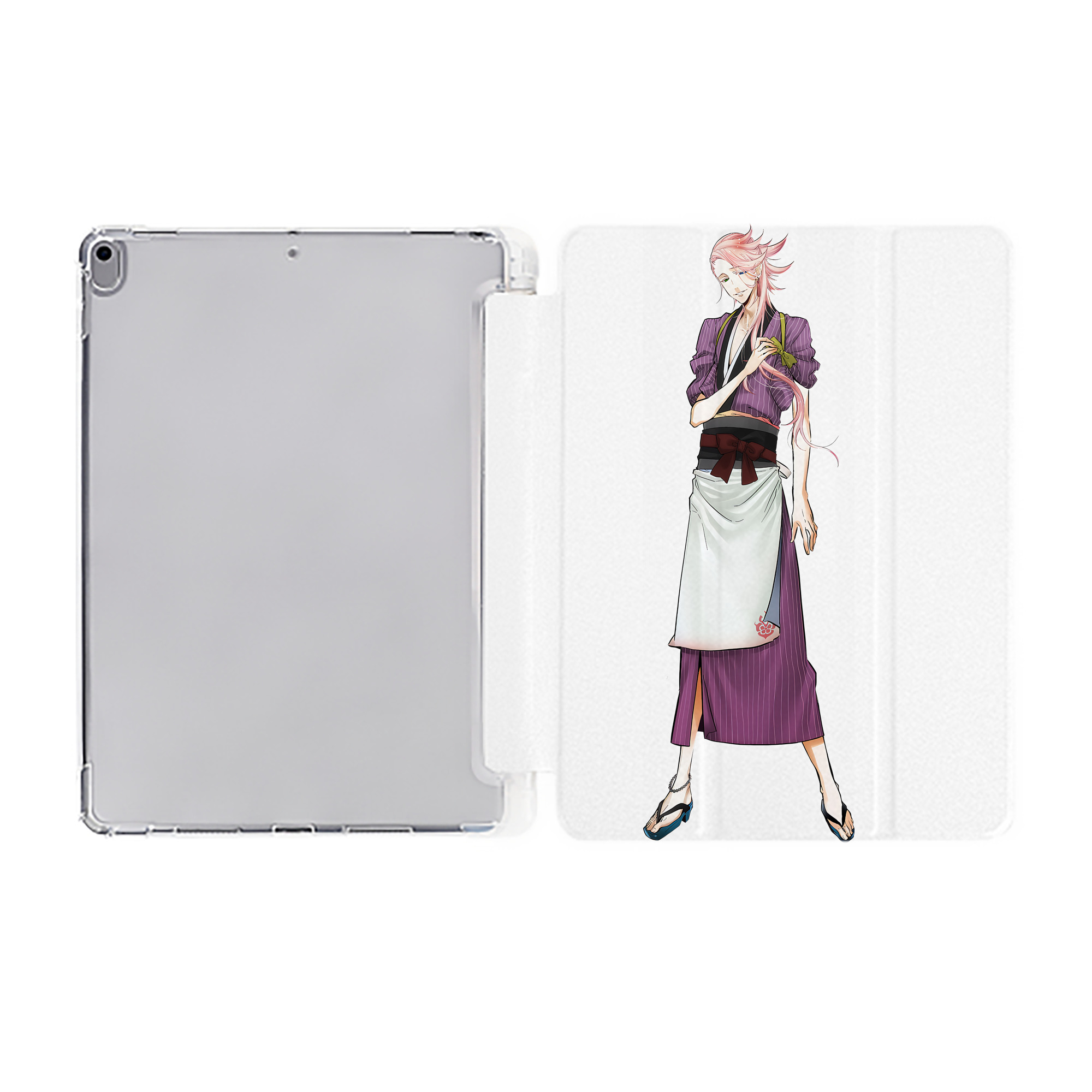 （画像用） 刀剣乱舞 Touken Ranbu IPad ケース ペン収納付き 三つ折りスタンド PUレザー×シリコン 対応機種9.5/10.5/10.9インチ